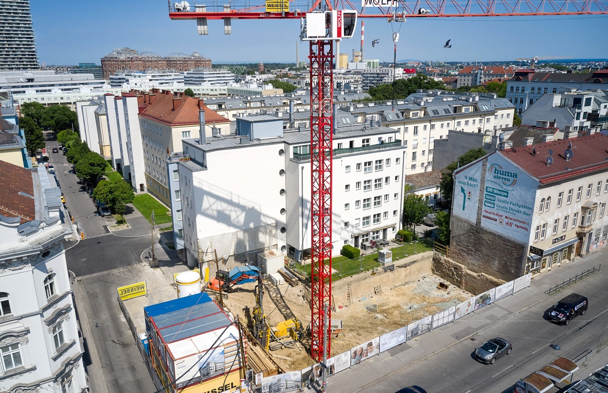 Kran vollständig aufgebaut