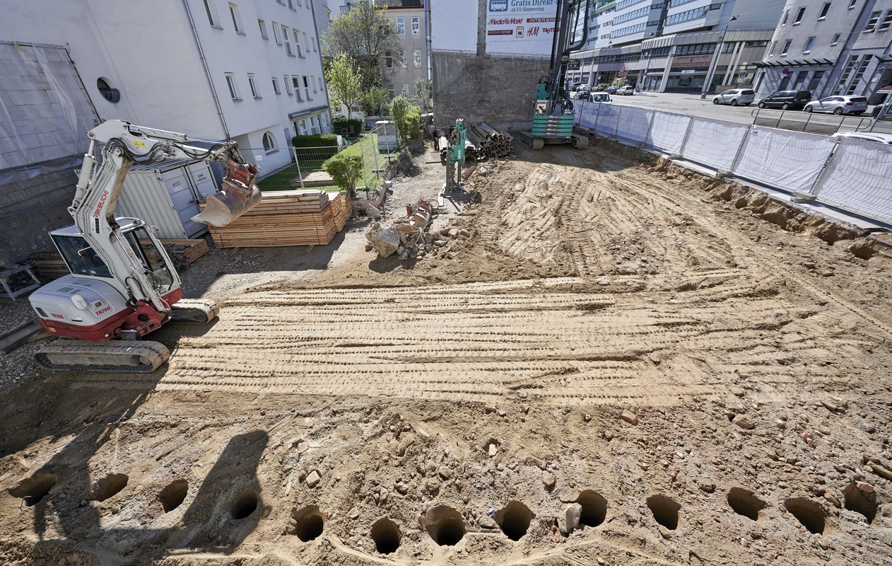 Löcher für Duktilpfähle