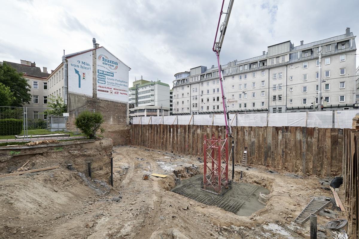 Kranfundament gießen