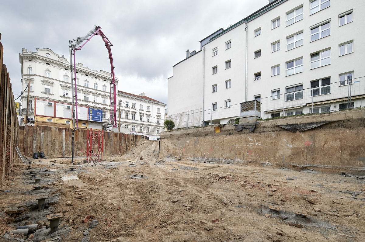 Kranfundament gießen