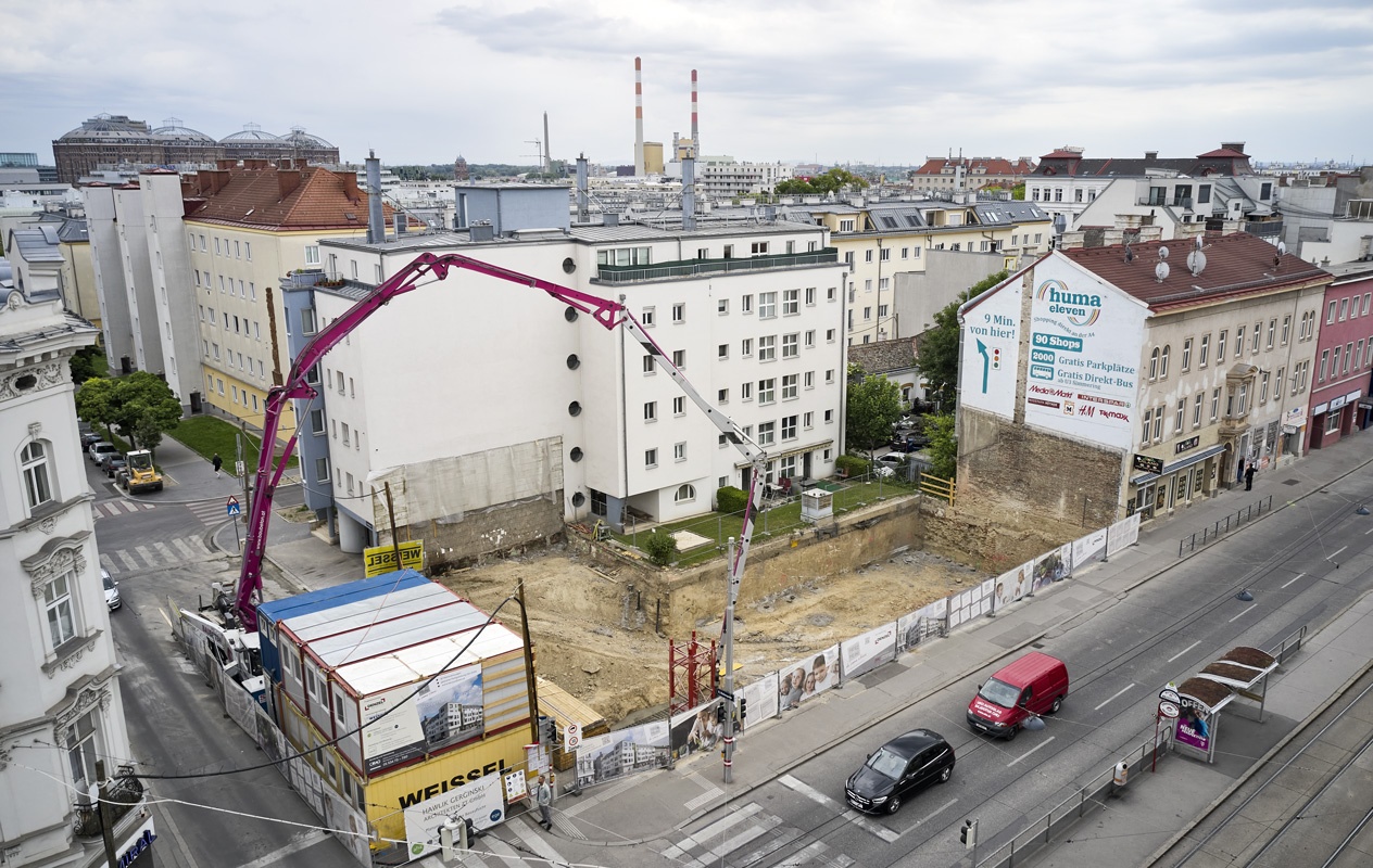 Kranfundament gießen